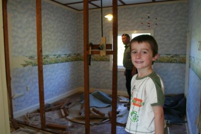 Destroying his room!